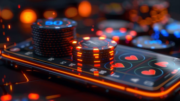 Tampilan slot online vigorjaya dengan grafis warna-warni di layar smartphone
