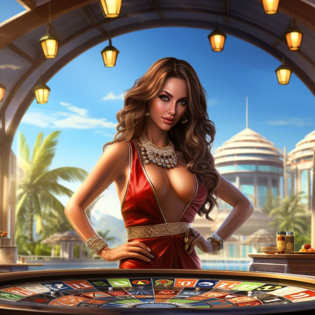 Tampilan meja live casino vigorjaya dengan dealer langsung